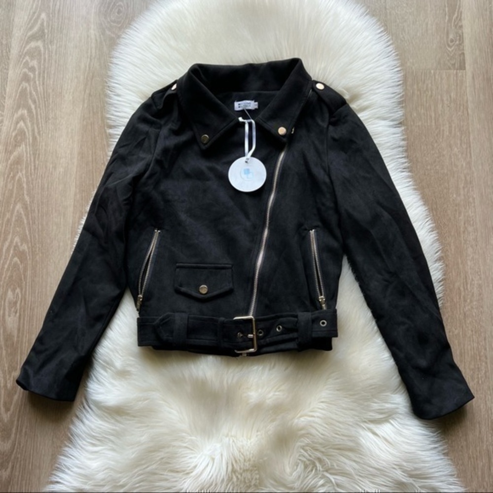Beginning Boutique Jax Biker Jacket Black